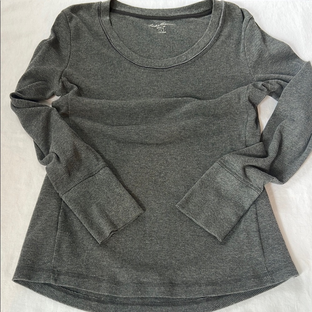 Eddie Bauer Charcoal Waffle Knit Shirt